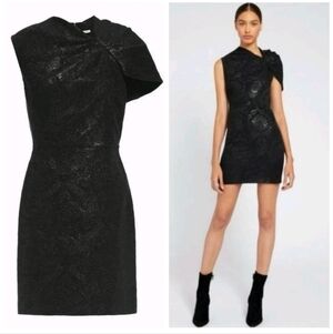 Alice + Olivia Kiro Jacquard Metallic Mini Dress Size 4 $398
